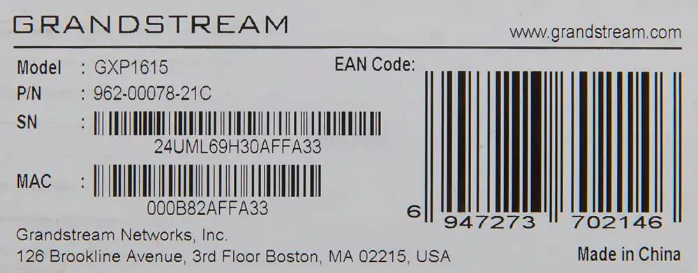 Grandstream GXP-1615