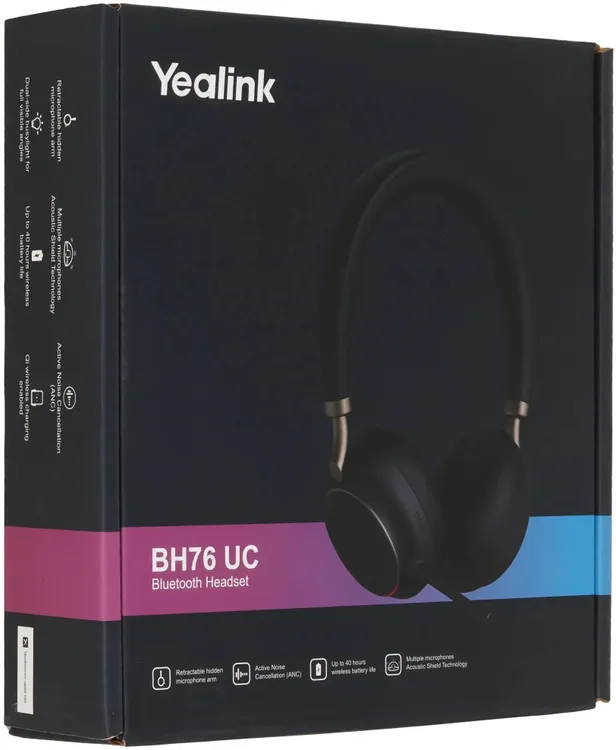 Yealink BH76 UC черный [bh76 uc black usb-a]