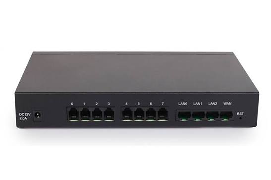 Dinstar DAG1000-8O — 8-портовый FXO VoIP-шлюз